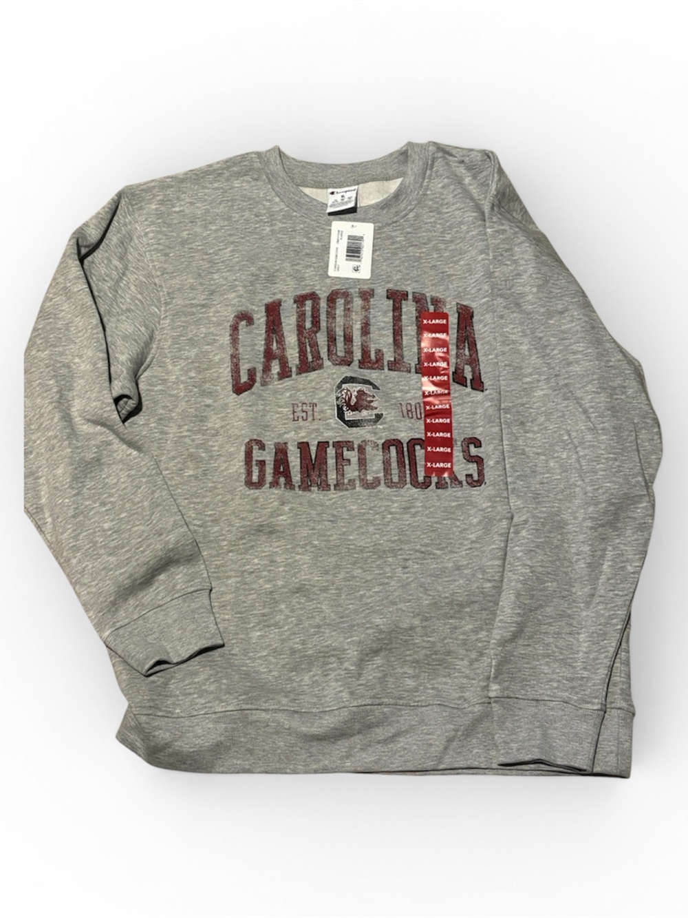 NWT South Carolina Gamecocks Sweatshirt Men’s XLarge Gray Champion NCAA
